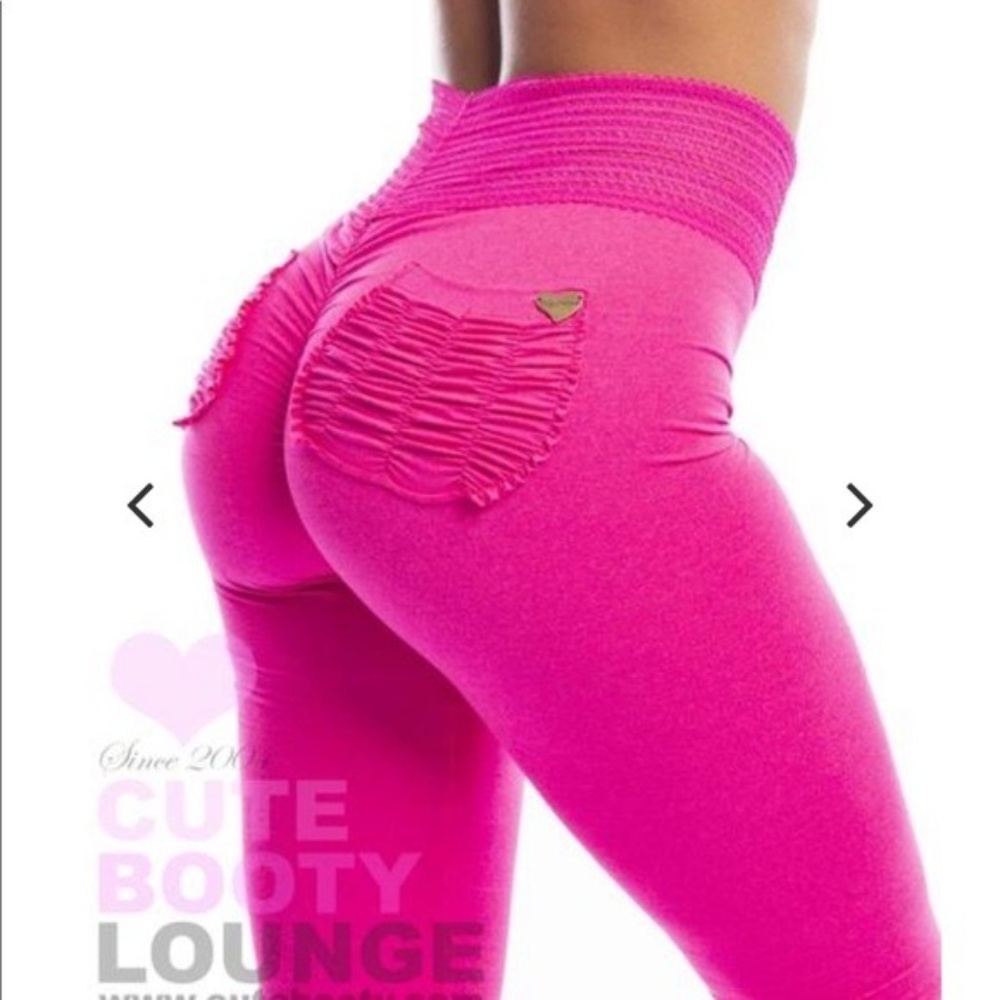 Cute Booty Lounge hot pink leggings